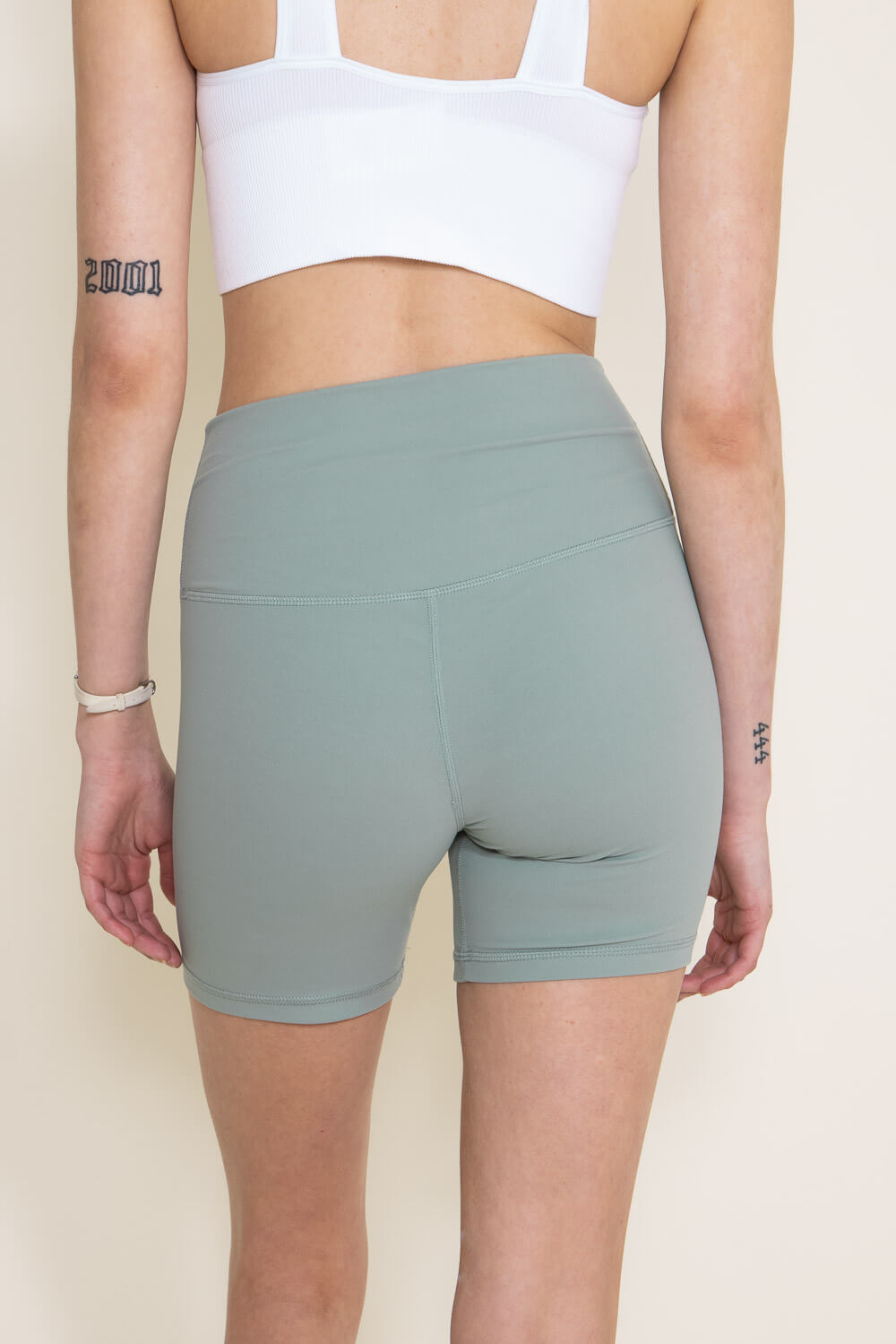 Love Tree Biker Shorts for Women in Green