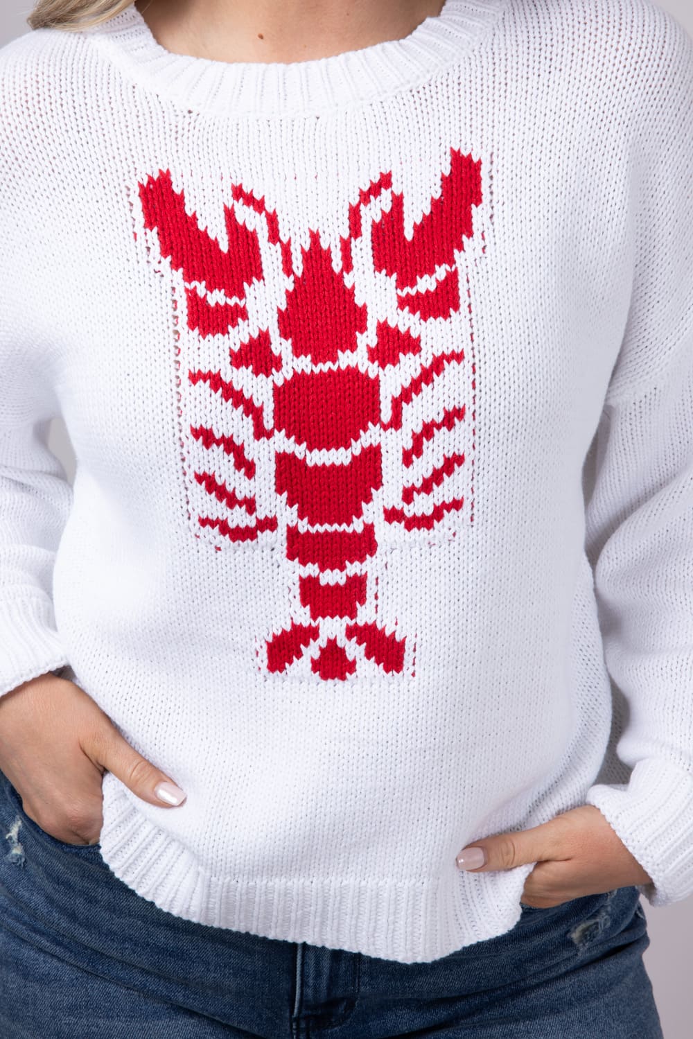 Miracle Lobster Sweater for Women in White