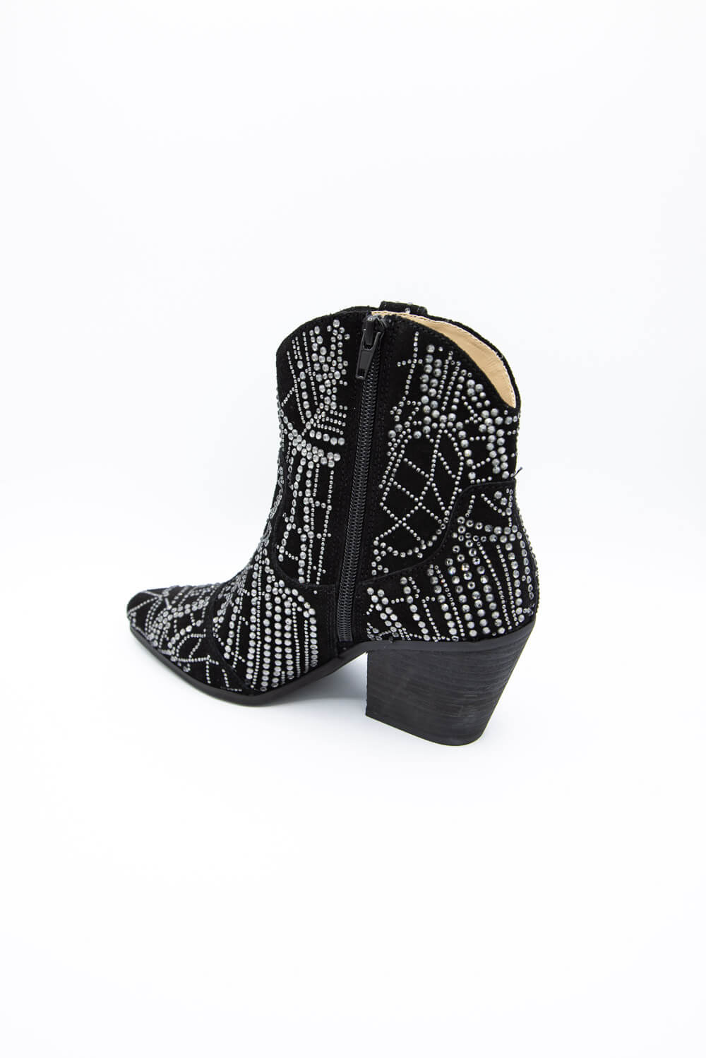 Matisse Heidi Rhinestone Cowboy Booties for Women in Black