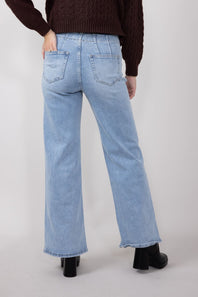 Mica High Rise Wide Leg Jeans for Women in Light Wash