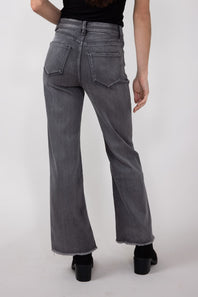 Mica Super High Rise Wide Leg Jeans for Women in Dark Grey