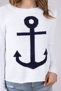 Miracle Anchor Lightweight Sweater for Women in Ivory