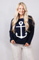 Miracle Anchor Lightweight Sweater for Women in Navy