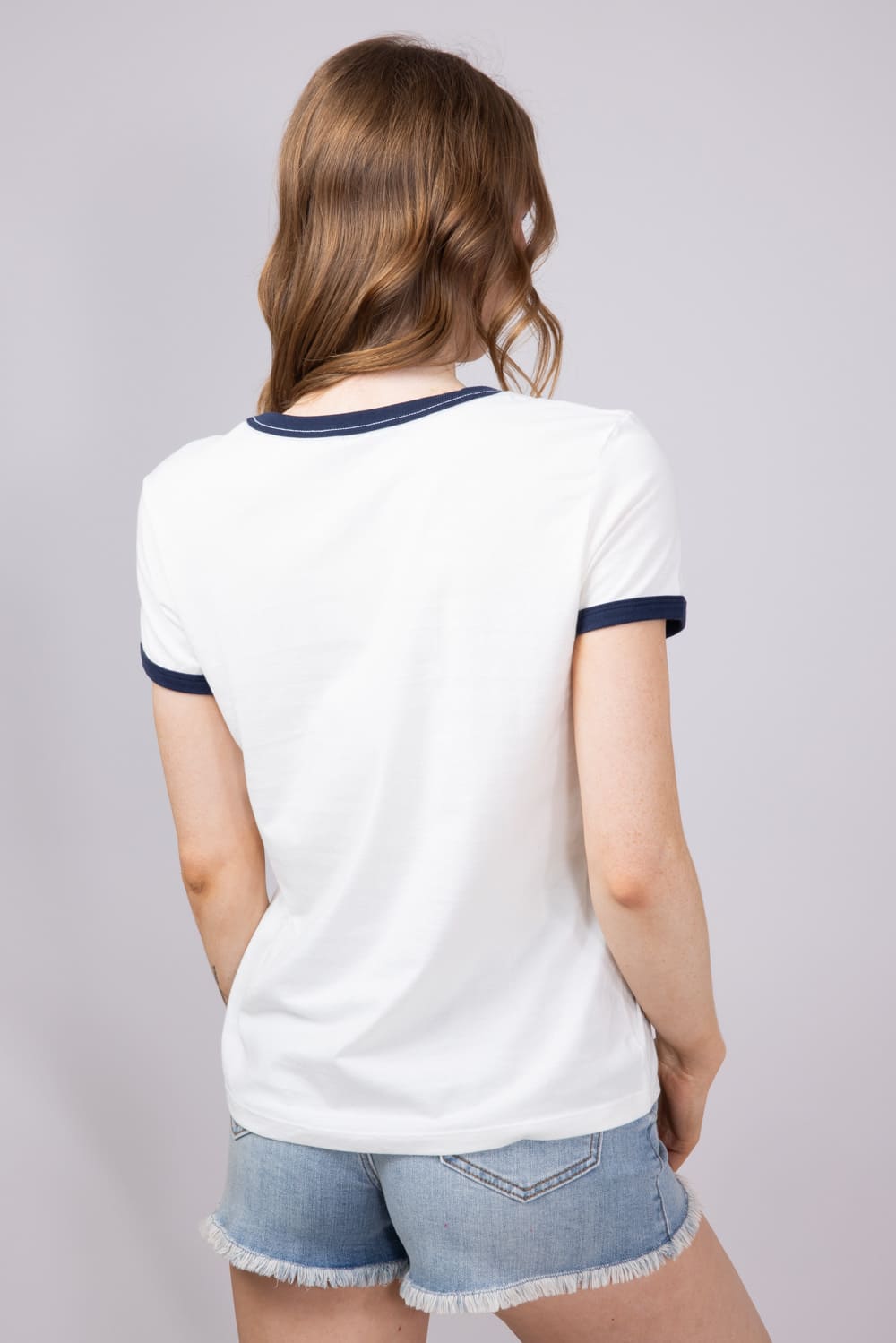 Patagonia Women’s ’73 Logo Ringer T-Shirt in Birch White | 37785-BCW