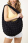 Large Carryall Quilted Puffer Bag for Women in Black
