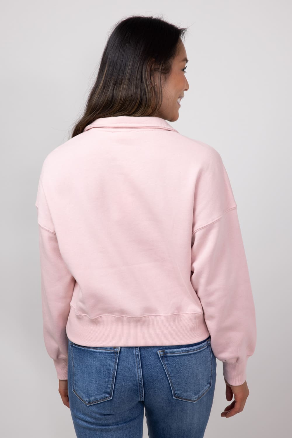 Reflex ¼ Zip Johnny Collar Pullover for Women in Pink