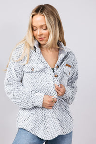 Simply Southern Soft Shacket for Women in White