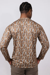 Simply Southern Sport Shirt for Men in Brown Camo