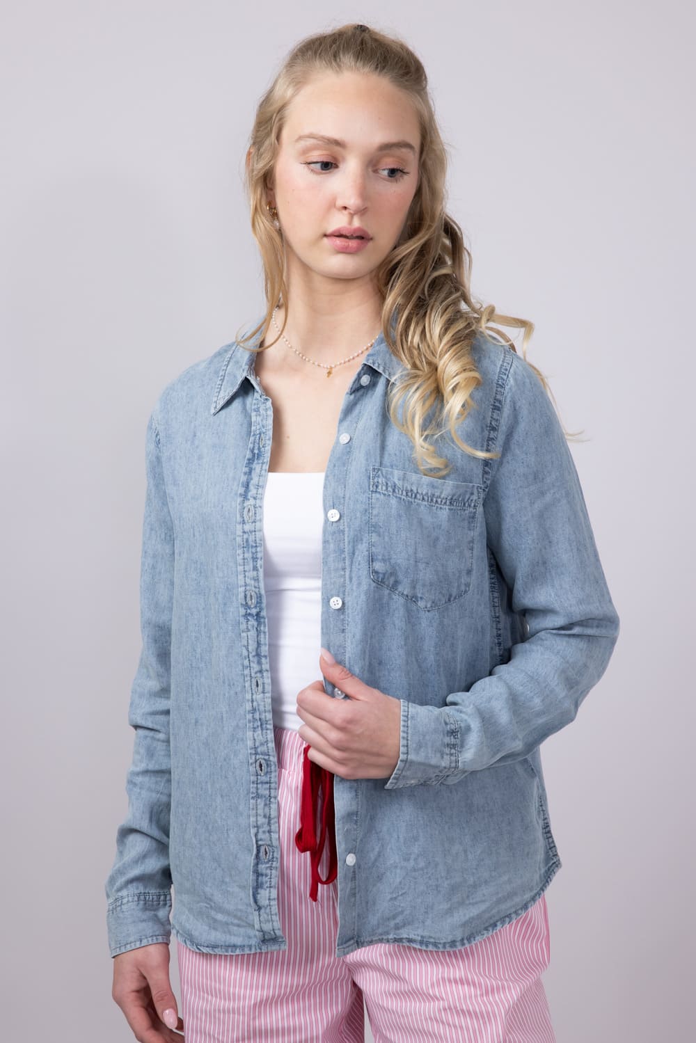 Thread & Supply Shay Denim Shirt for Women in Light Wash