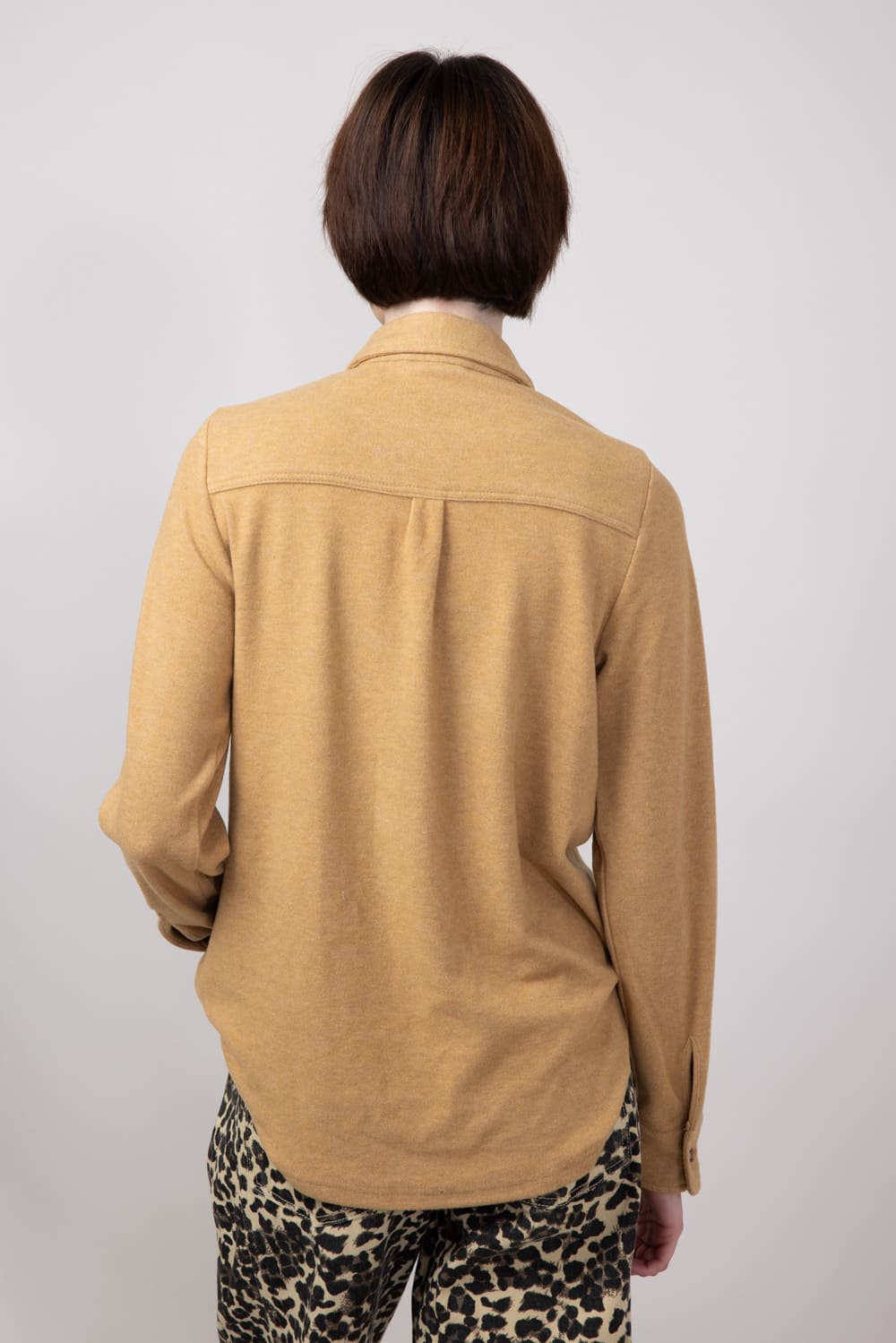 Thread & Supply Lewis Soft Luxe Button Up Shirt for Women in Iced Coffee