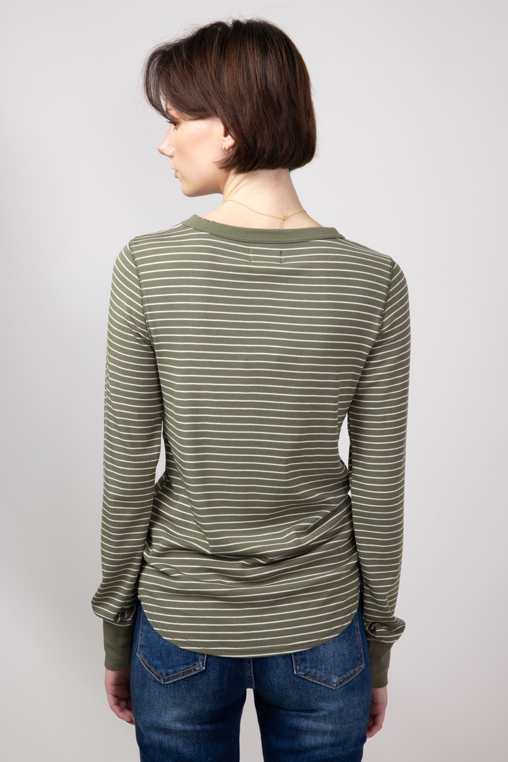 Thread & Supply Stacy Stripe Shirt for Women in Sea Turtle