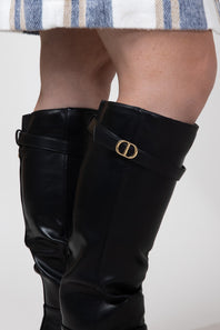 Top Moda Alana Tall Boots for Women in Black