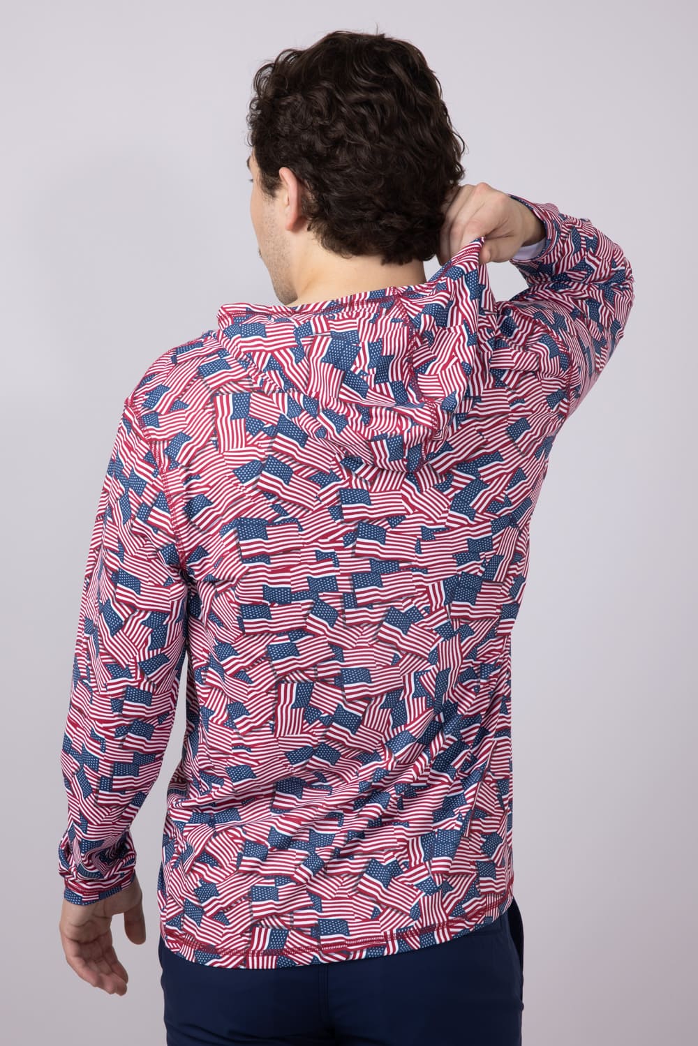 USA Performance Hoodie for Men in White