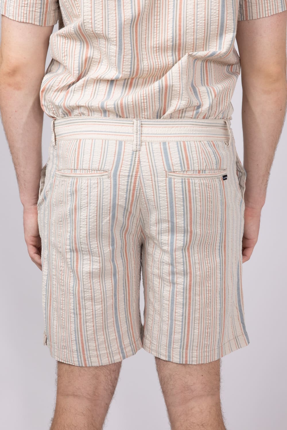 Union Paloma Seersucker 8” Shorts for Men in Cream