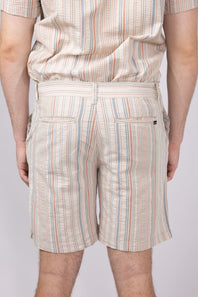 Union Paloma Seersucker 8” Shorts for Men in Cream