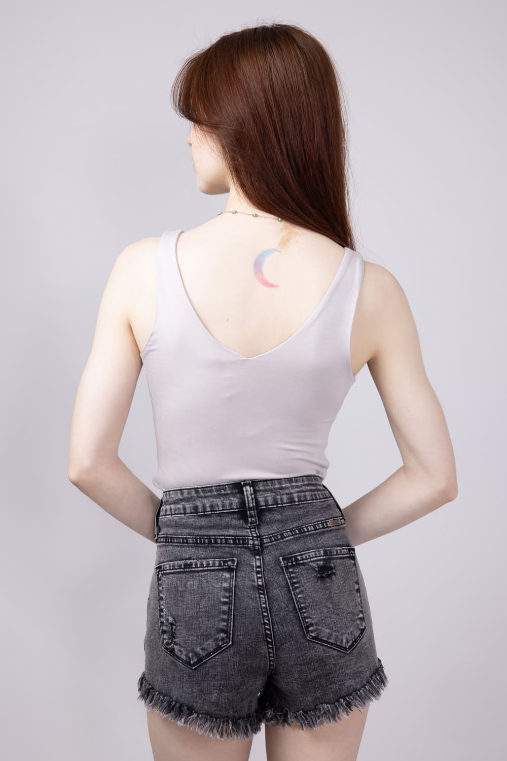 Seamless Double Layer Knit Tank Top for Women in Stone