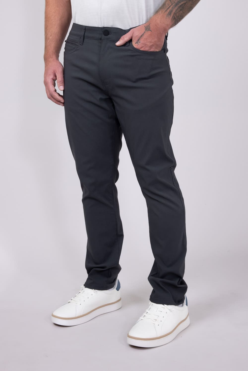 Copper & Oak Faille 5 Pocket Pants for Men in Iron