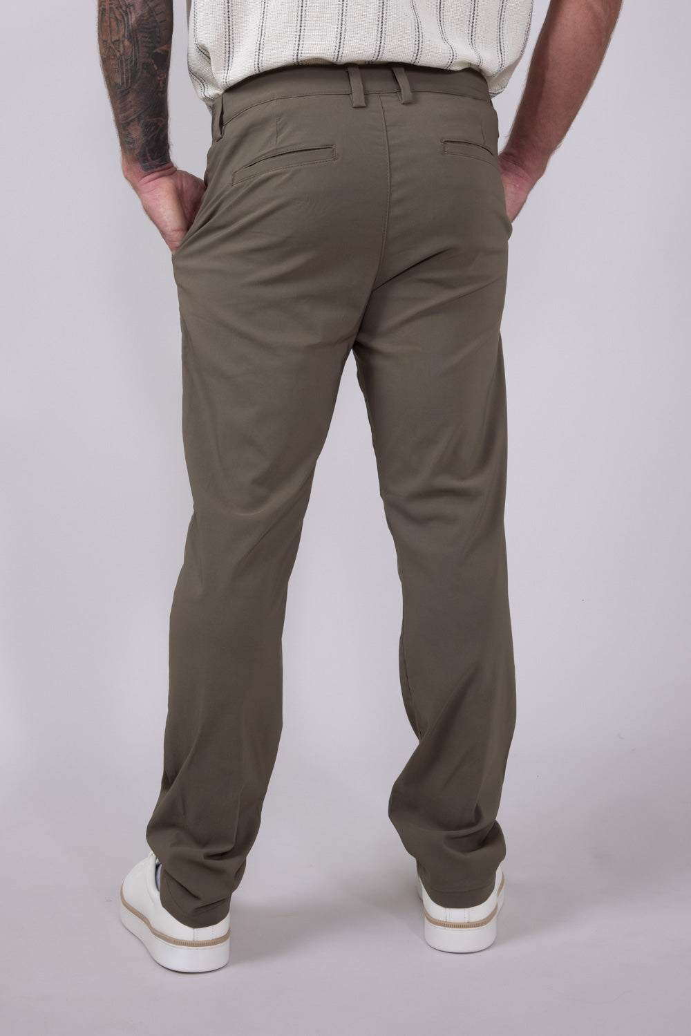 Copper & Oak Faille Trouser Pants for Men in Mushroom