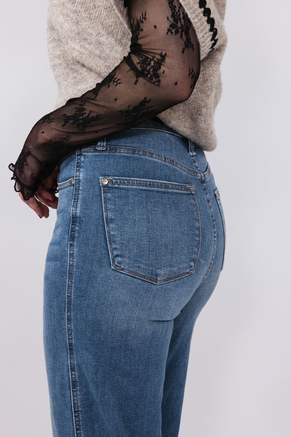 Judy Blue Tummy Control Crop Wide Leg Jeans for Women
