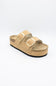 Simply Southern Platform Large Buckle Sandals for Women in Copper