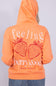 Simply Southern Womens Embroidered Berry Good Hoodie for Women in Orange