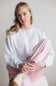 1897 Active Embroidered Bow Fleece Crewneck for Women in Ice Grey
