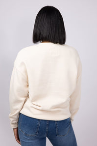 1897 Active Great Lakes Fleece Sweatshirt for Women in Cream/Navy