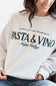 1897 Active Pasta & Vino Napa Valley Sweatshirt for Women in Grey