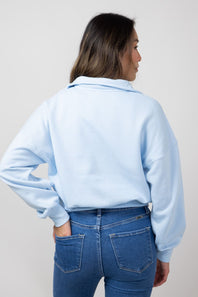1897 Active ¼ Zip Mock Neck Pullover for Women in Blue