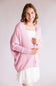 Shaker Stitch Cardigan for Women in Pink