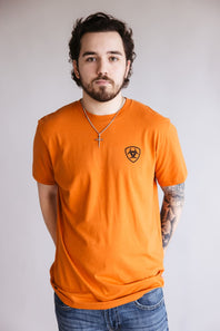 Ariat Barb Shield T-Shirt for Men in Rust