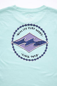 Billabong Youth Orbit Arch T-Shirt for Boys in Mint Blue 