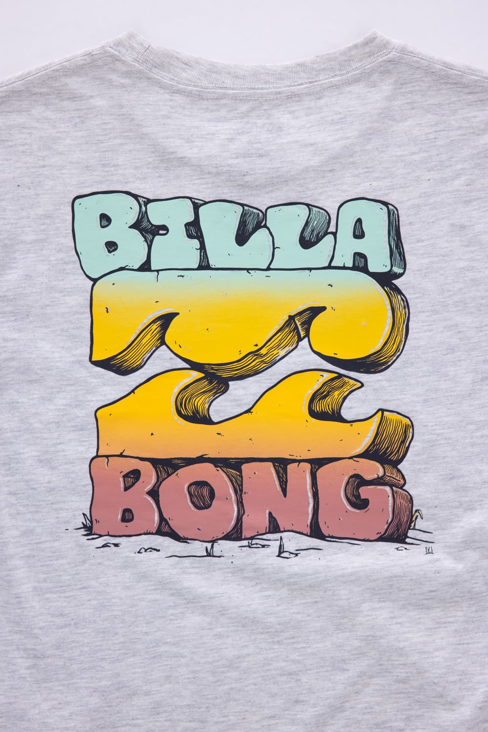 Billabong Youth Sunset Stack T-Shirt for Boys in Light Grey Heather