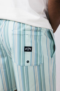 Billabong Good Times Lay Back Striped Shorts for Men in Seafoam