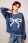 Bailey Rose Bow Sweater for Women in Midnight