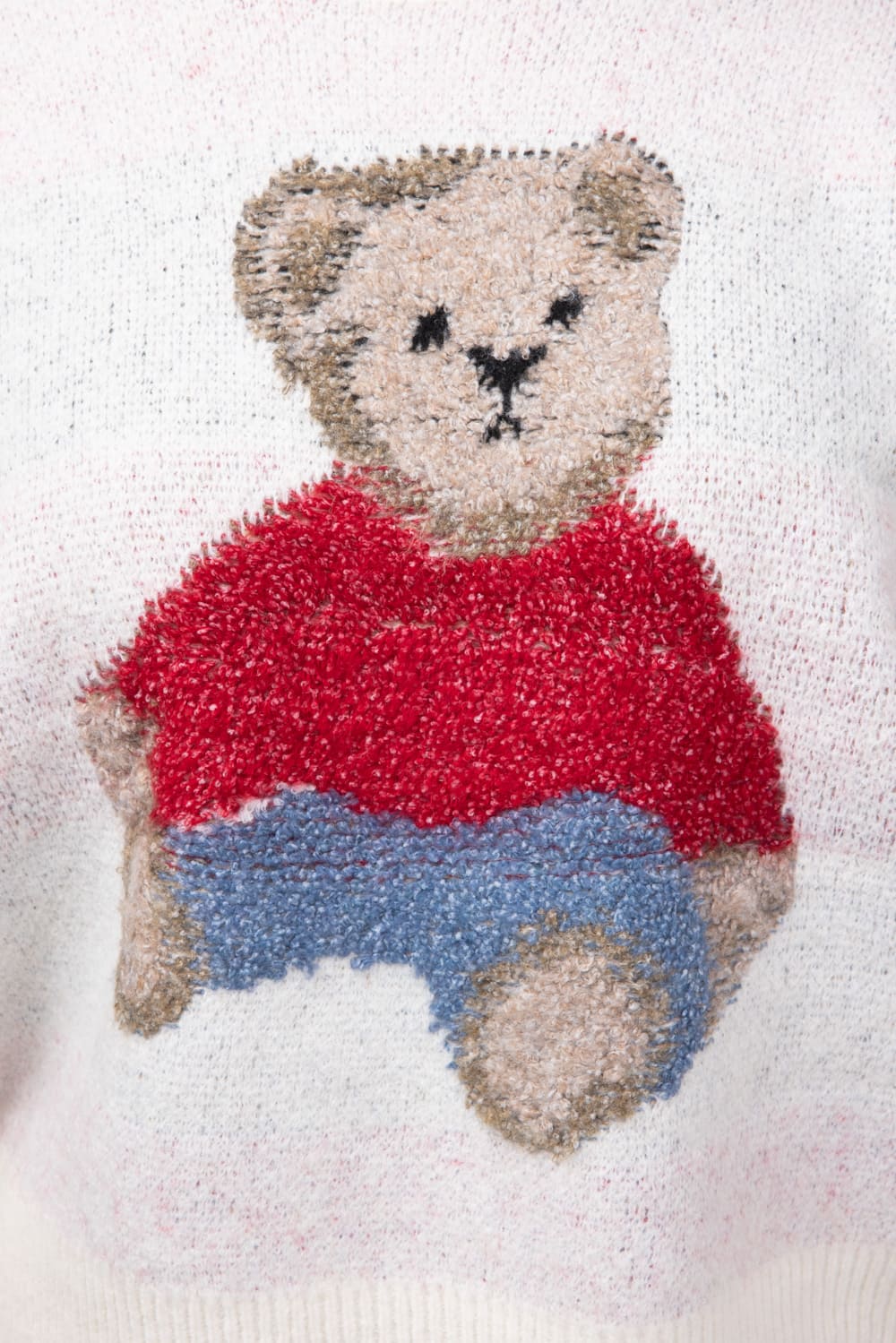 Bear Crewneck Sweater for Women in Ivory