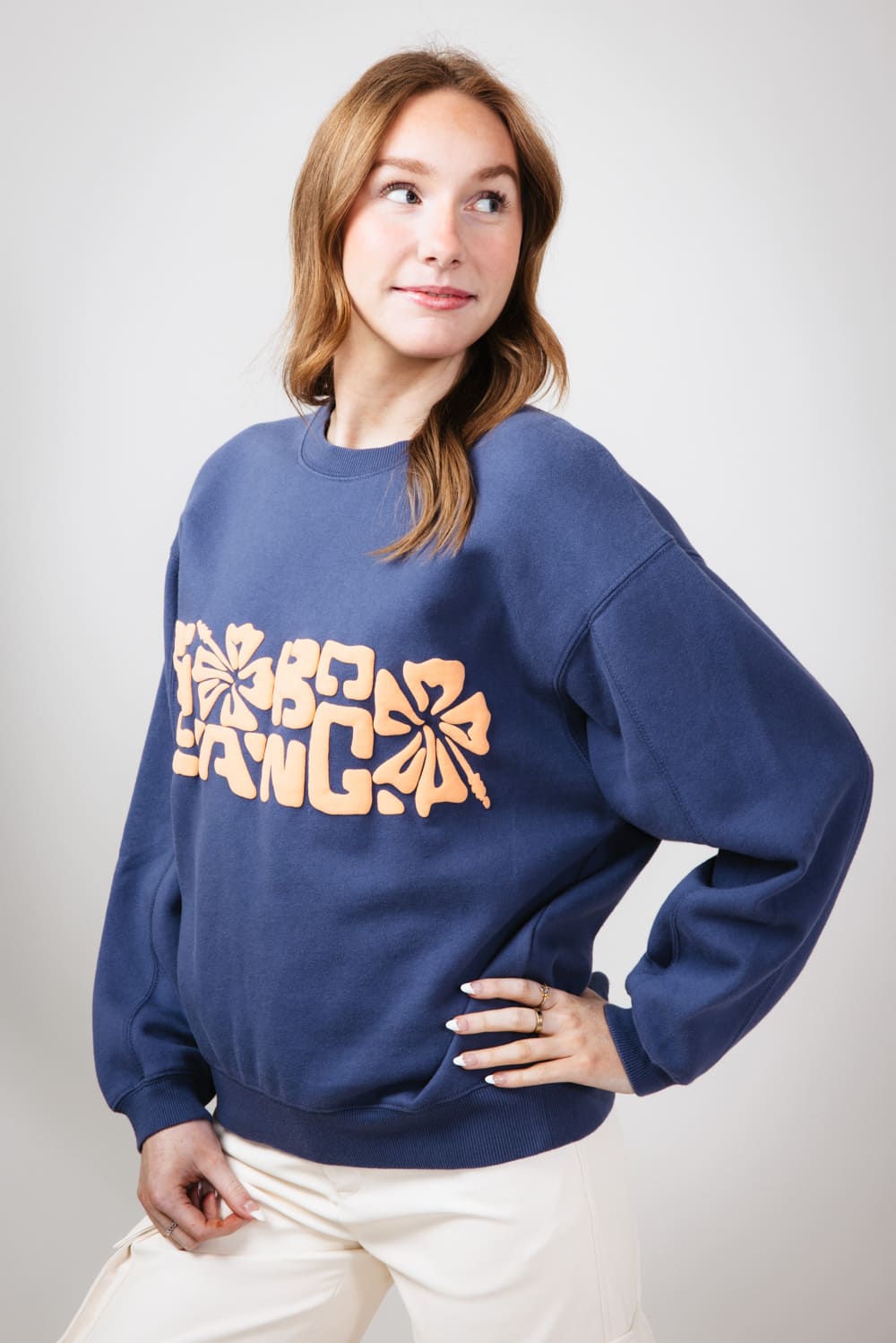 Billabong Tiki Vibe Kendall Crewneck for Women in Blue Surf