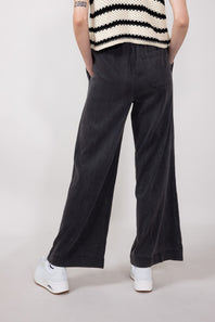 Denim Elastic Pull On Pants for Women in Black