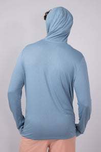 Free Fly Bamboo Lightweight Hoodie for Men in Blue Fog