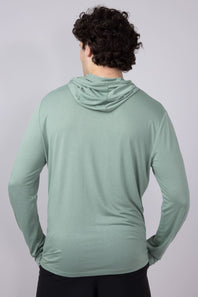 Free Fly Bamboo Lightweight Hoodie for Men in Palm Green