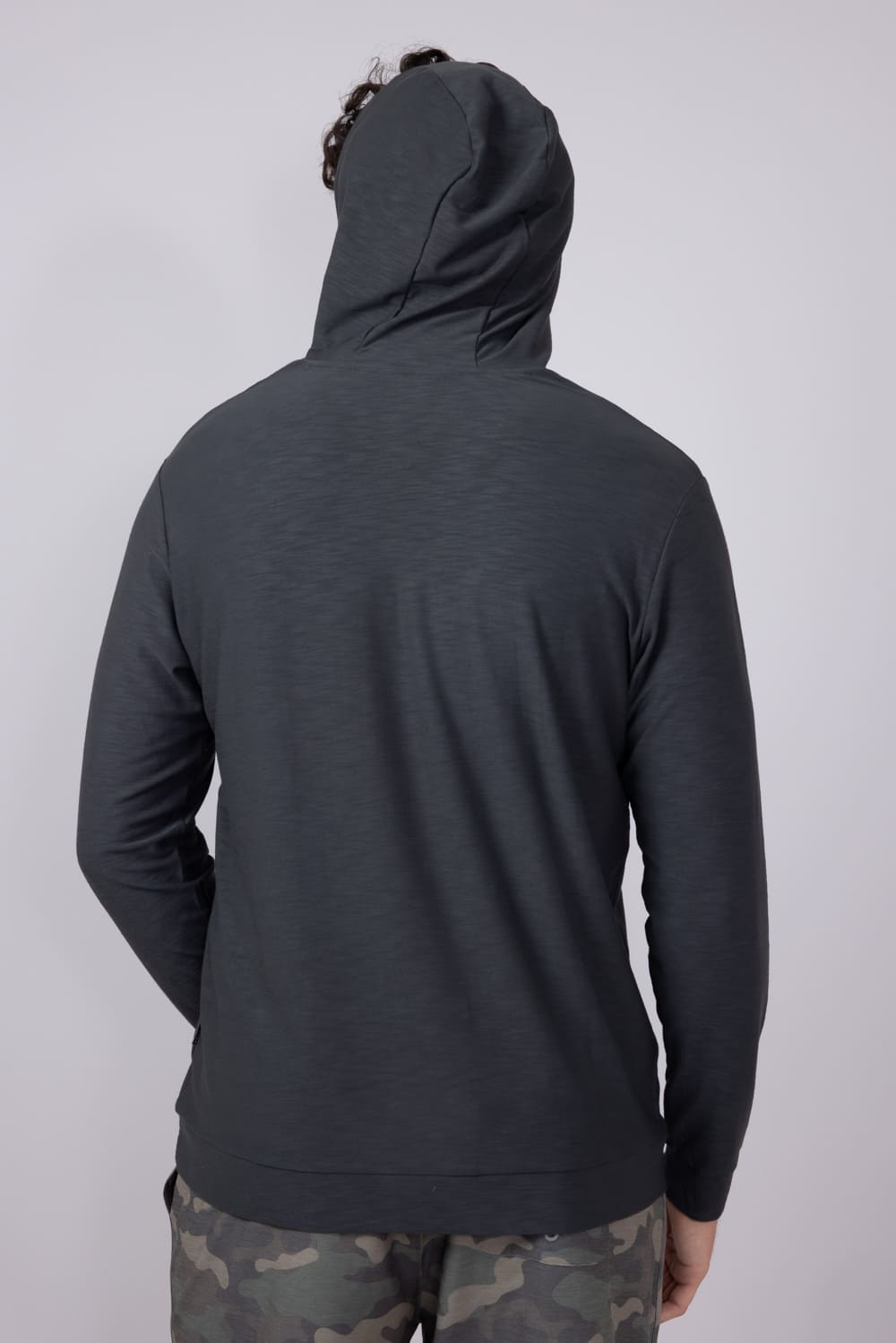 Free Fly Bamboo Slub Hoodie II for Men in Black Sand