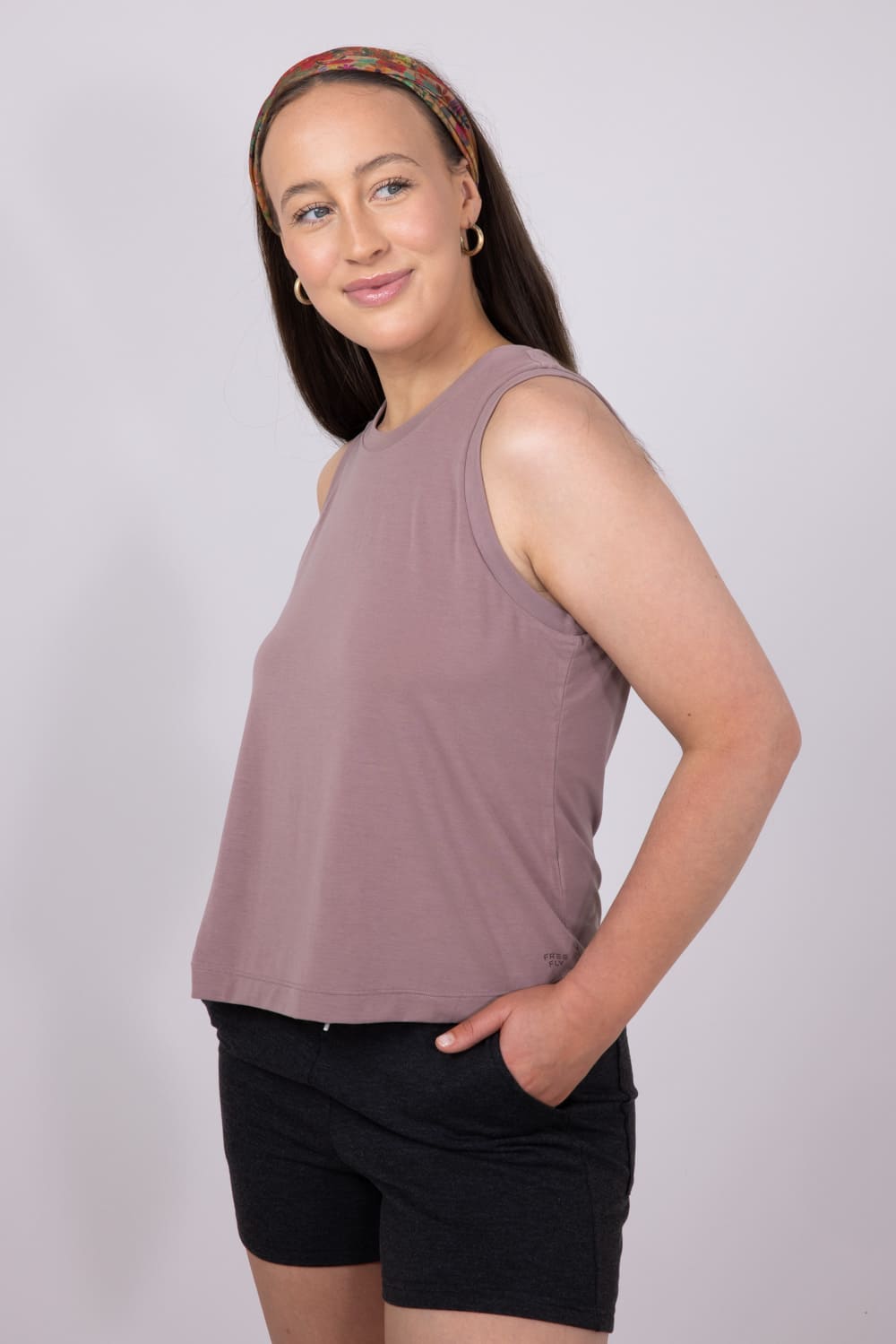 Free Fly Elevate Lightweight Tank Top for Women in Fig Purple