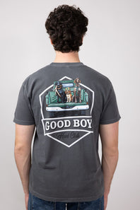 Hunt Club Dog T-Shirt for Men in Pepper