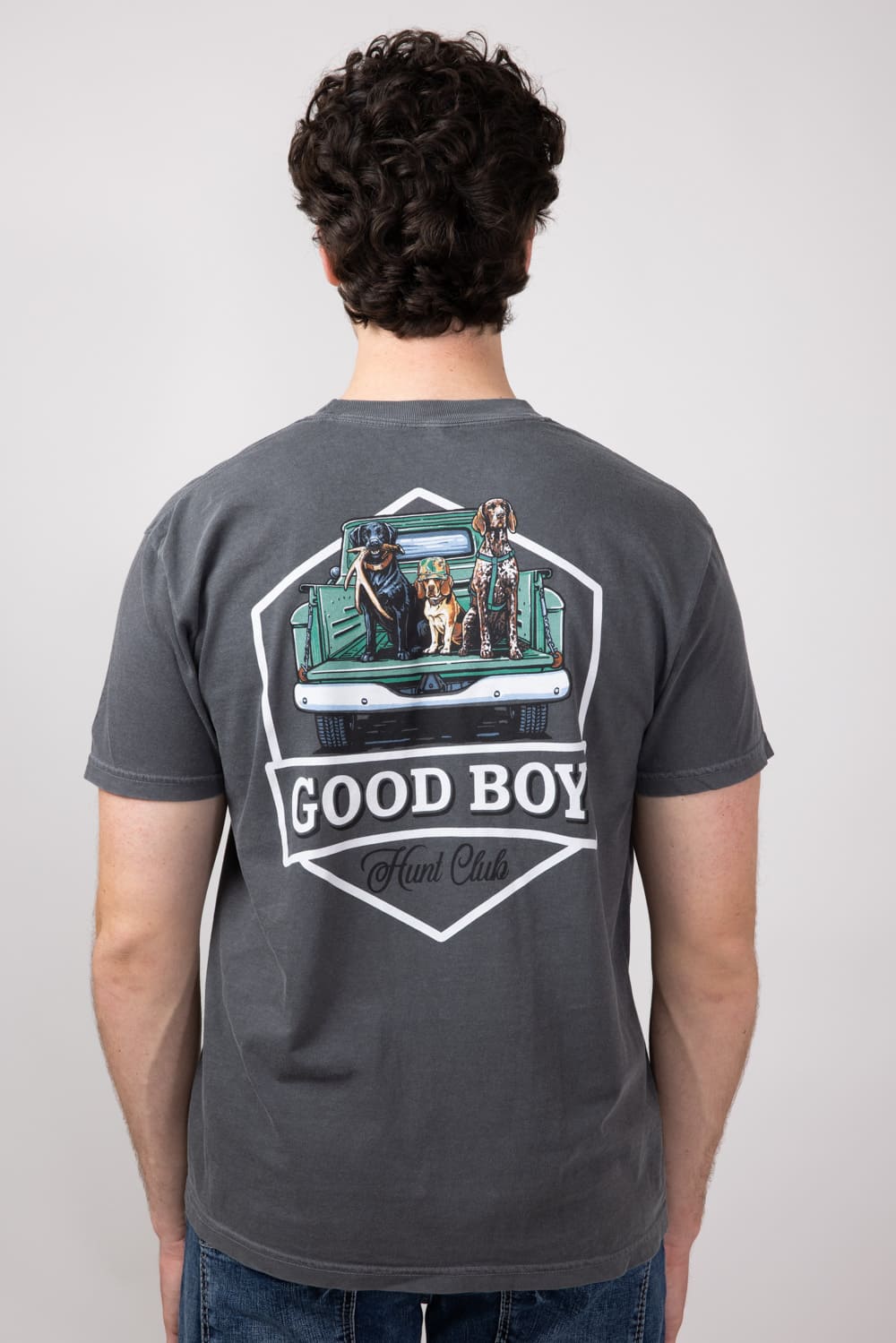 Hunt Club Dog T-Shirt for Men in Pepper