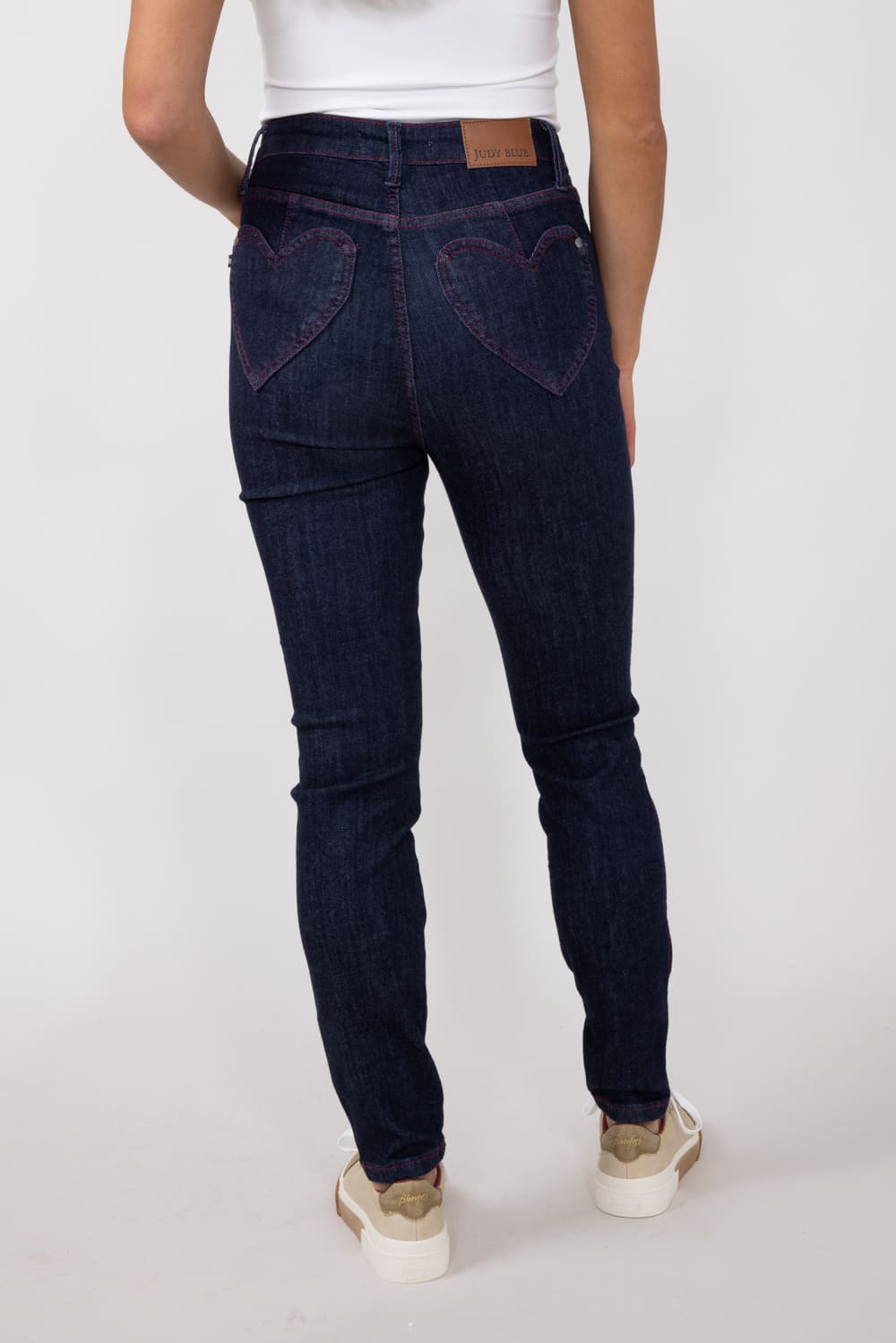 Judy Blue High Rise Dark Wash Heart Pocket Skinny Jeans for Women