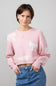 White Bow Sweater for Women in Pink