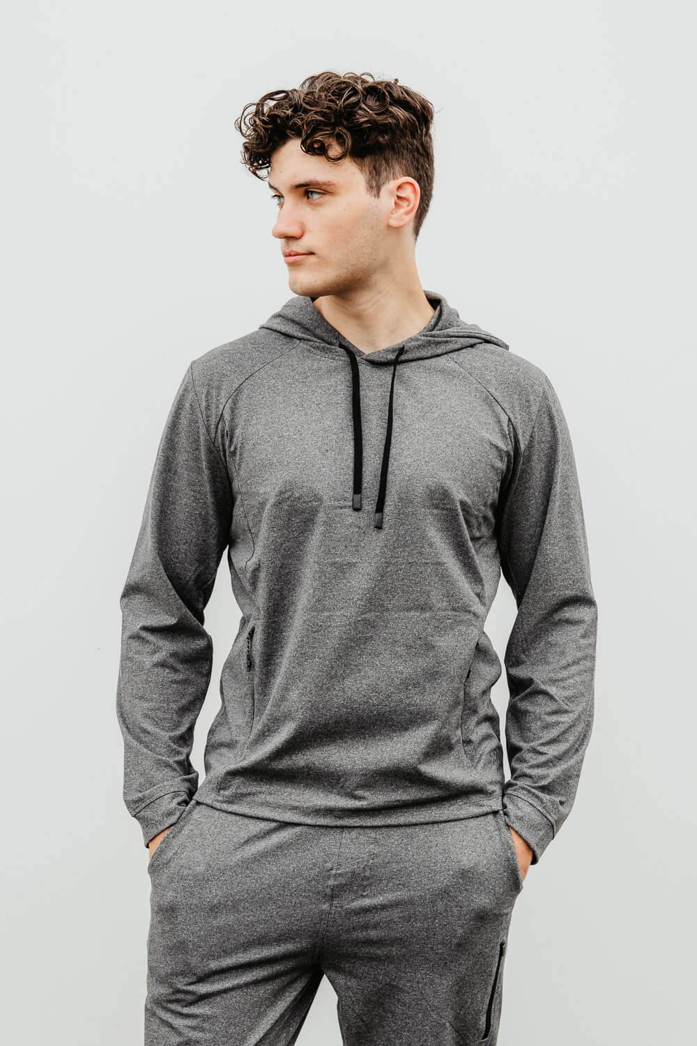 1897 Active Every Day Performance Hoodie for Men in Charcoal 