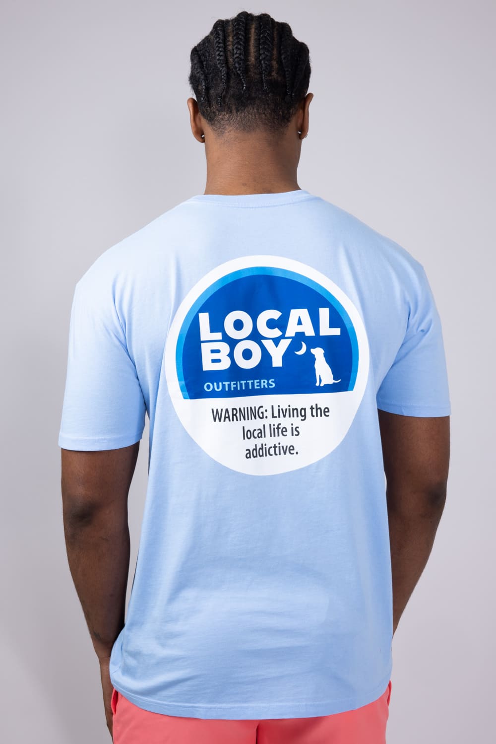 Local Boy Peppermint T-Shirt for Men in Washed Denim