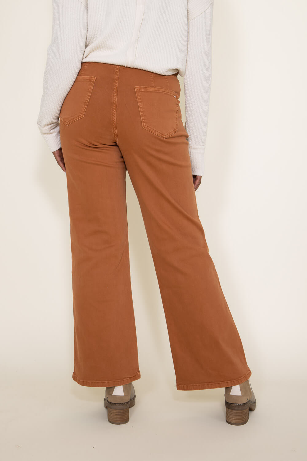 Mica High Rise Wide Leg Jeans for Women in Rustic Orange