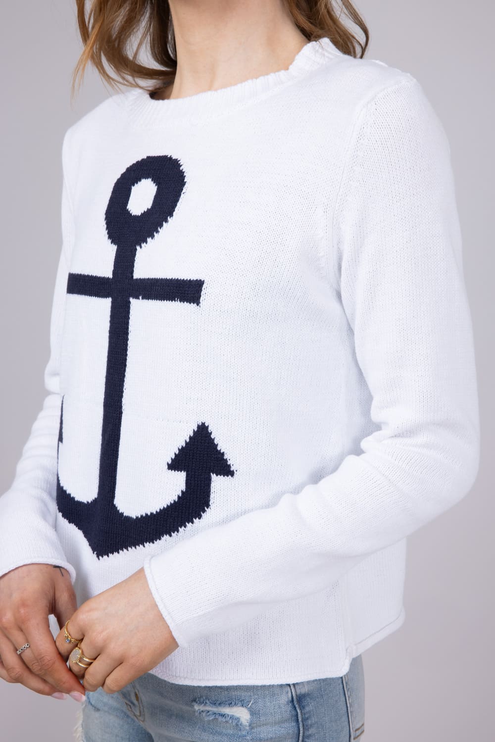 Miracle Anchor Lightweight Sweater for Women in Ivory